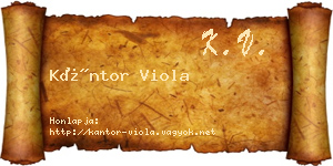 Kántor Viola névjegykártya